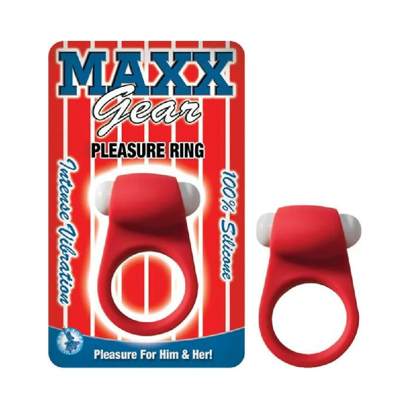 cock ring unboxing-Maxx Gear Pleasure Ring Red Vibrating Cockring