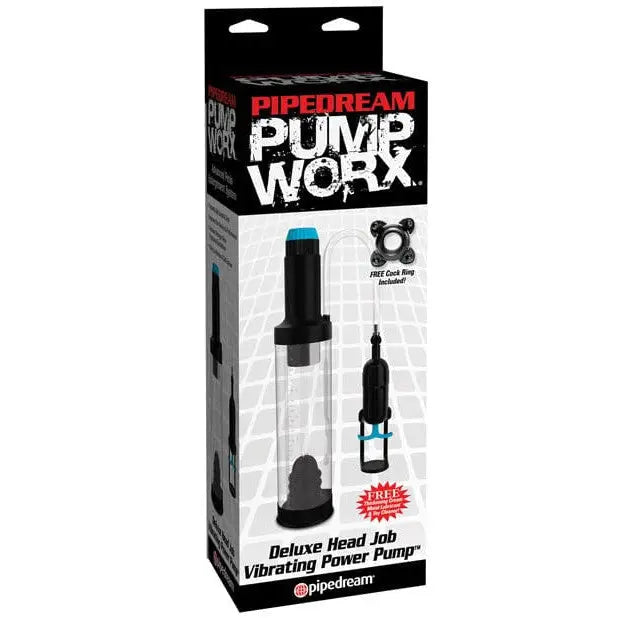 cock ring breathable fabric-Pump Worx Deluxe Head Job Vibrating Pump