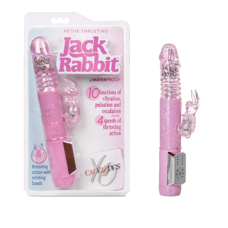 Vibrator wireless charging-California Exotics - Jack Rabbit Petite Thrusting Jack Rabbit Vibrator (Pink)