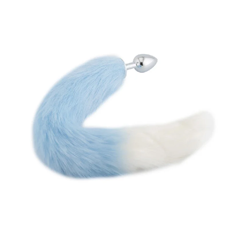 Beginner strap-on kits-Light Blue with White Fox Metal Tail, 18"