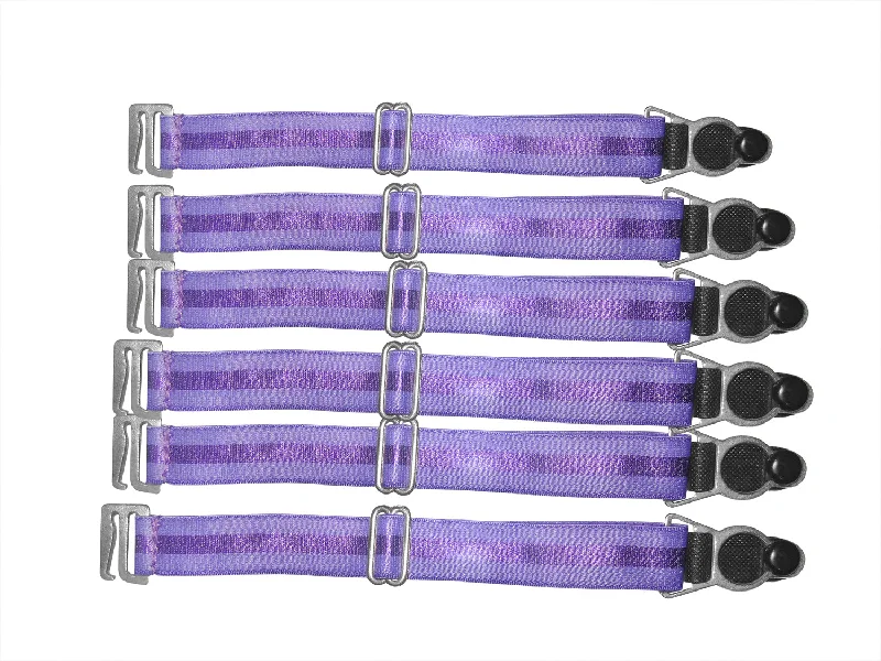 Silicone thrusting toys-Suspender Clips In Dark Purple