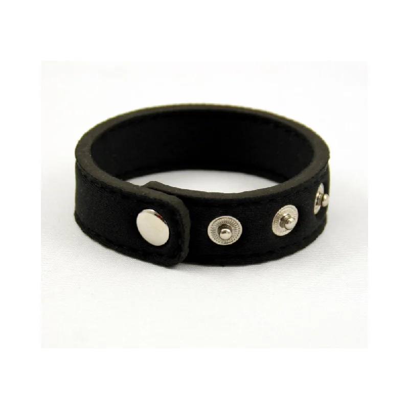 cock ring elegant-Neoprene Snap Cock Ring Black