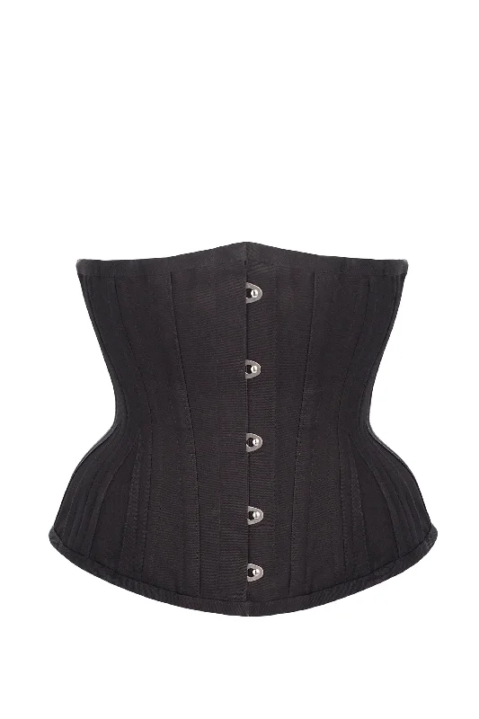 Corset for Renaissance fair-Omoto Black Cotton Underbust Corset